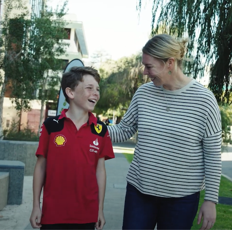 Samuel and his mum Kelly.