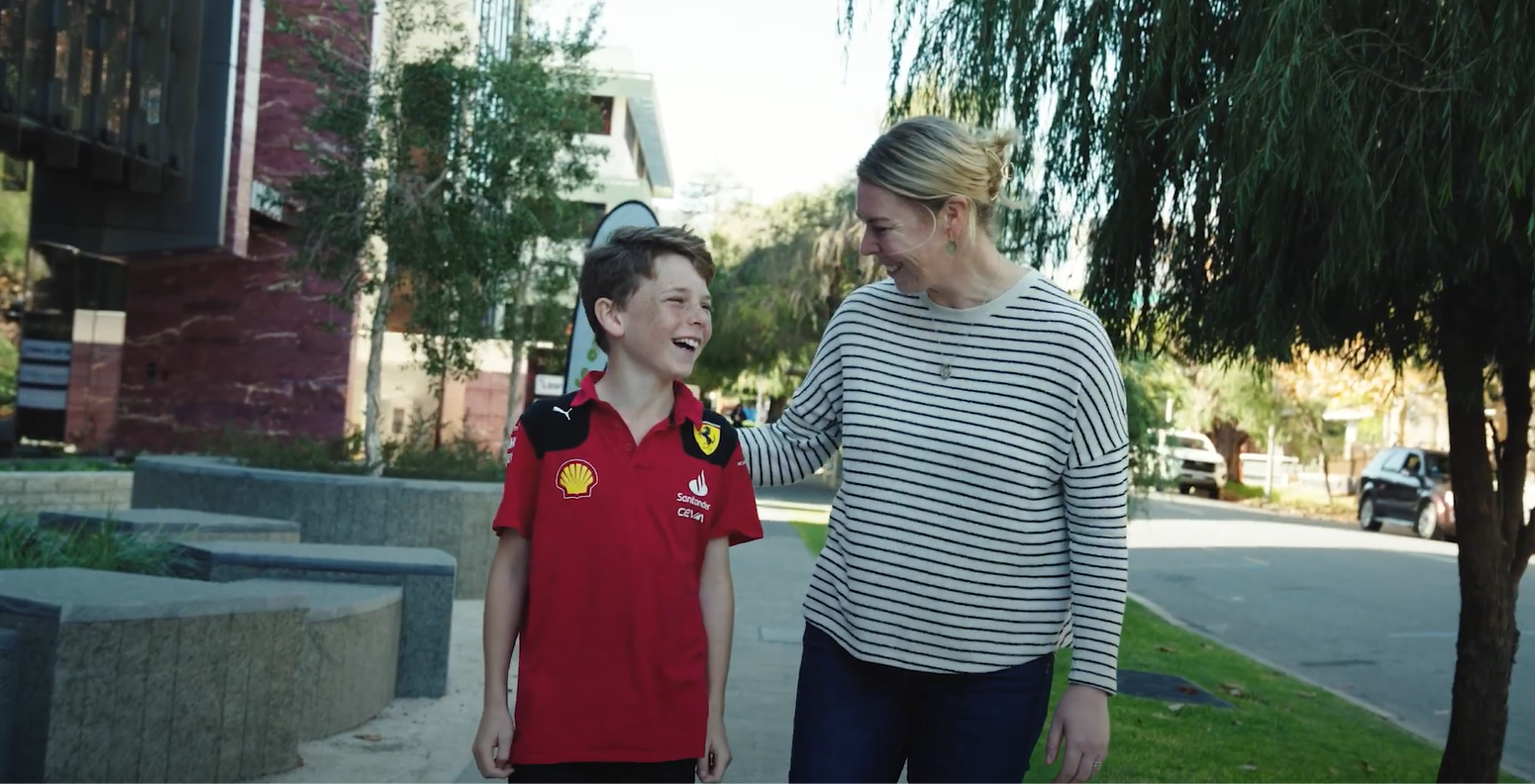 Samuel and his mum Kelly.